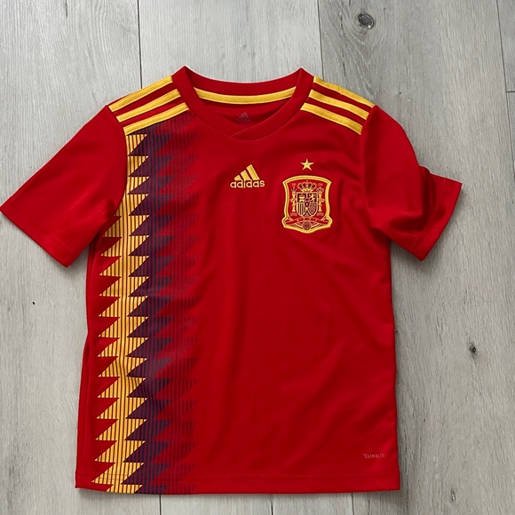 adidas Other - Adidas Kids Red and Yellow Soccer Jersey
